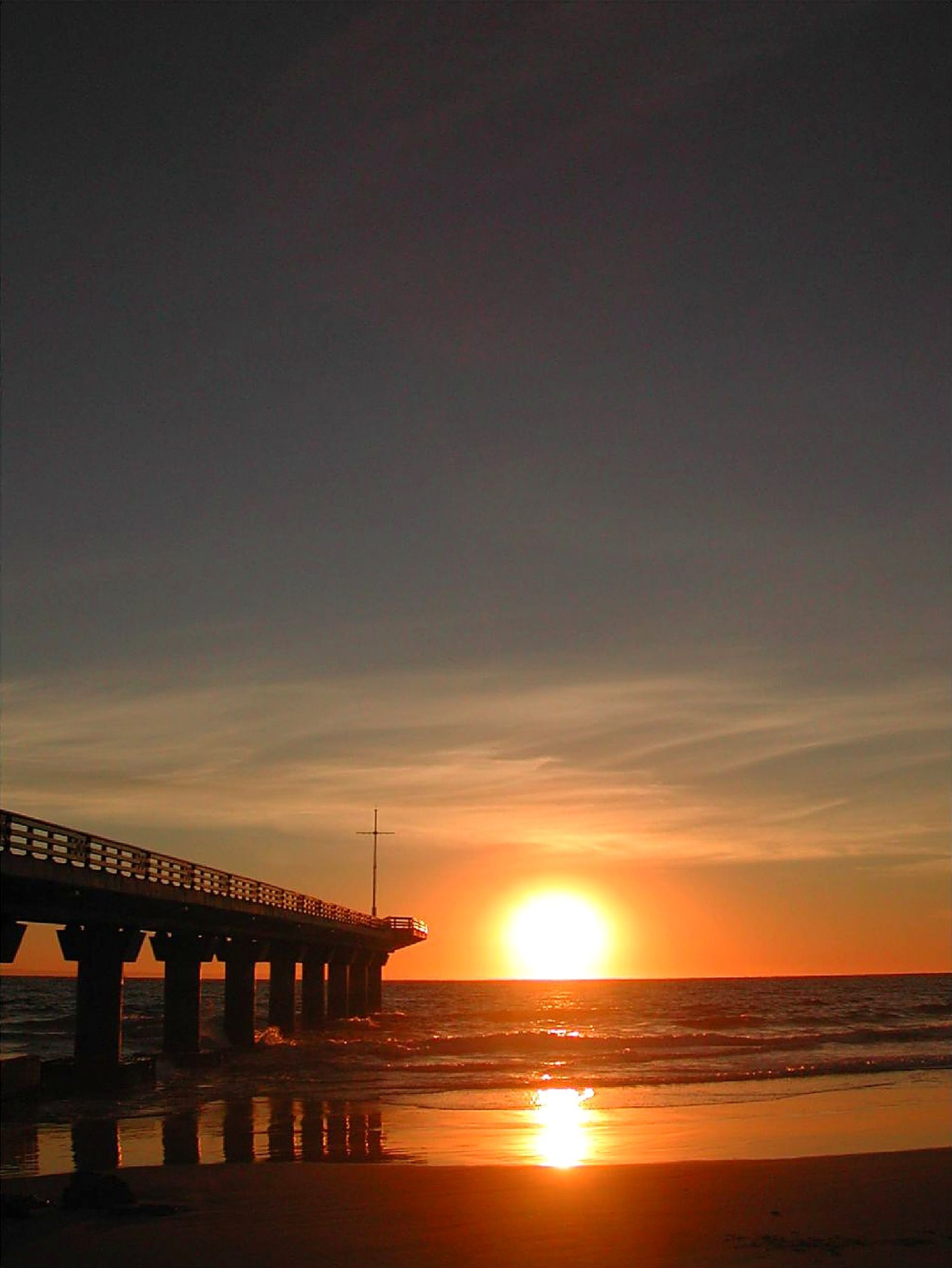 Shark Rock Pier at sunset over Nelson Mandela Bay